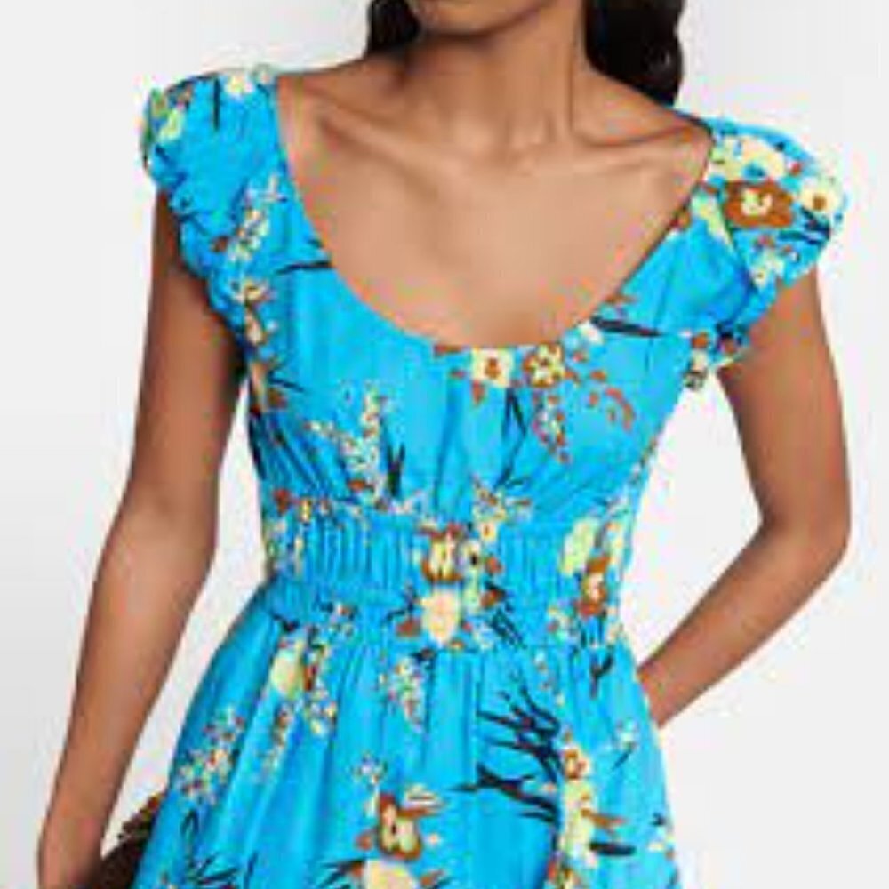 Tory Burch PRINTED SCOOP-NECK DRESS - Picture 3 of 15